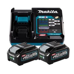 MAKITA - 2 X Accu 40v-4,0ah Bl4040 + Lader Dc40ra 191l77-9 (Doos)
