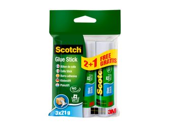 3M - Scotch® permanente lijmstift, 2 stiften + 1 GRATIS, 21 g