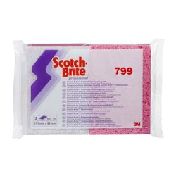 3M - Scotch-Brite™ Cellulose schuurspons 799, Roze/Wit, 88 mm x 131 mm, 10/Pak