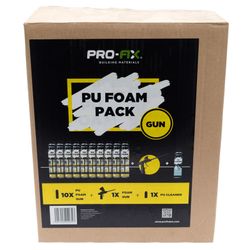 PRO-FIX - Pu Foam Gun Pack 10 Pu Foam Gun+ Cleaner + Gun