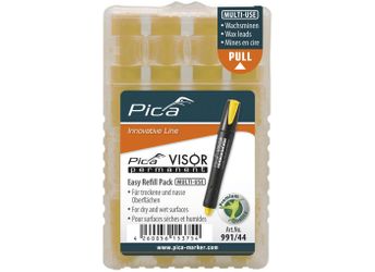 PICA - Visor Permanent Refills, Yellow, 4 Pc/Bo Box