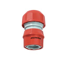 SOLID - Aansluitstuk AQUASTOP voor slangen van 13mm(1/2") / 15mm(5/8") -ABS- Prijs per