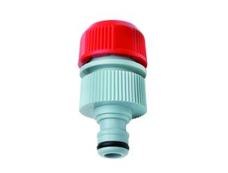 SOLID - Aansluitstuk met nippel voor slangen van 13mm (1/2") / 15mm (5/8") - ABS - op