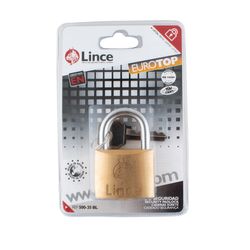 LINCE - Cylinderhangslot Eurotop - Massief Messing - En-12320 - 35 Mm