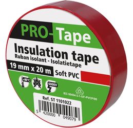 PROTAPE - Isolatietape 19 mm x 20 m x 0,15 mm, VDE / rood