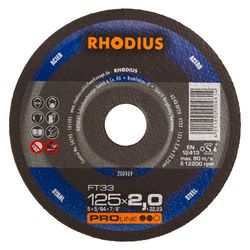 RHODIUS - Doorslijpschijven (Vrije Hand) Proline Ft33 125x2,0x22,23