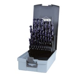 RUKO - Twist Drill Set Din 338 Typ Ti 25 Pcs. Hss-E Co8 Tiain / Abs